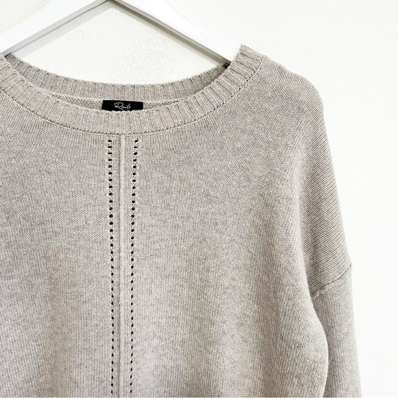BOGO! Rails Presley Pullover Pointelle Sweater Wool Cashmere Dove Gray Small - Picture 5 of 11